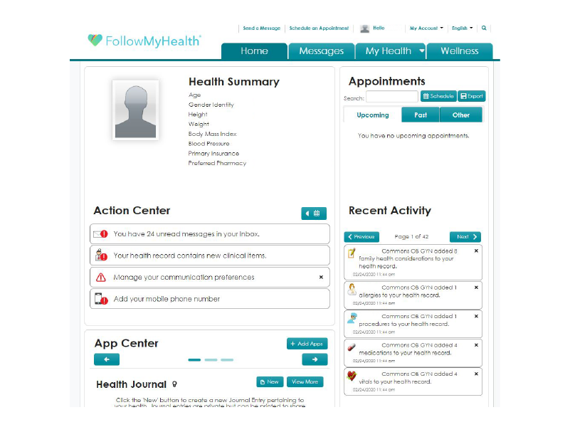 patient portal technology - FollowMyHealth system