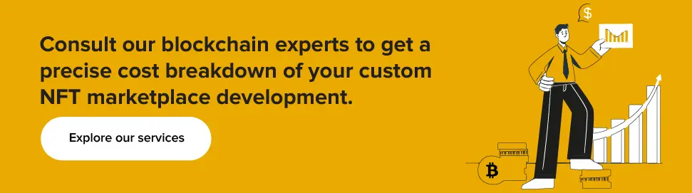 get a precise cost breakdown of your custom NFT marketplace development