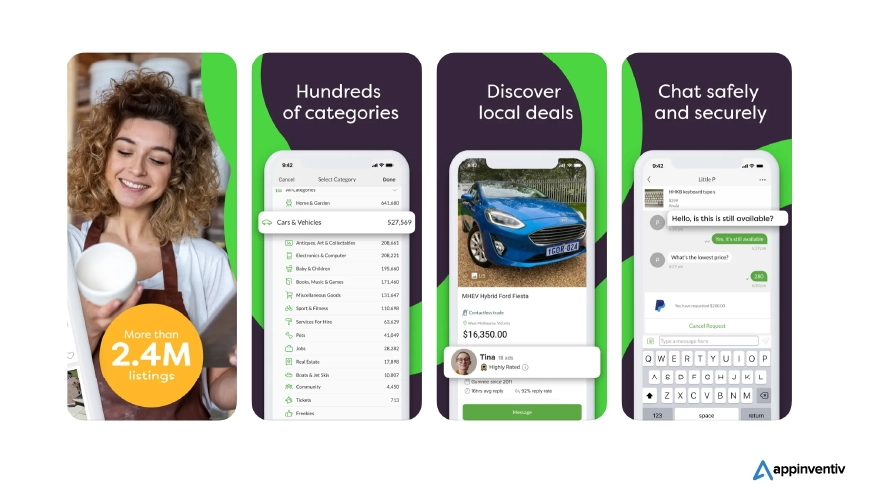 UI/UX design of Gumtree iOS app