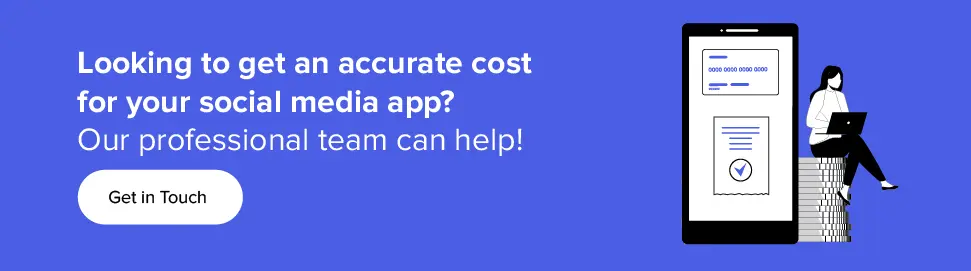  cost for your social media app