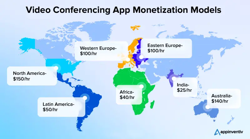 Video app developers rates based on region