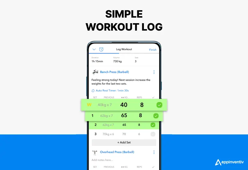 simple workout log