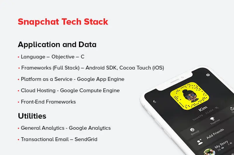 Snapchat Technology stack